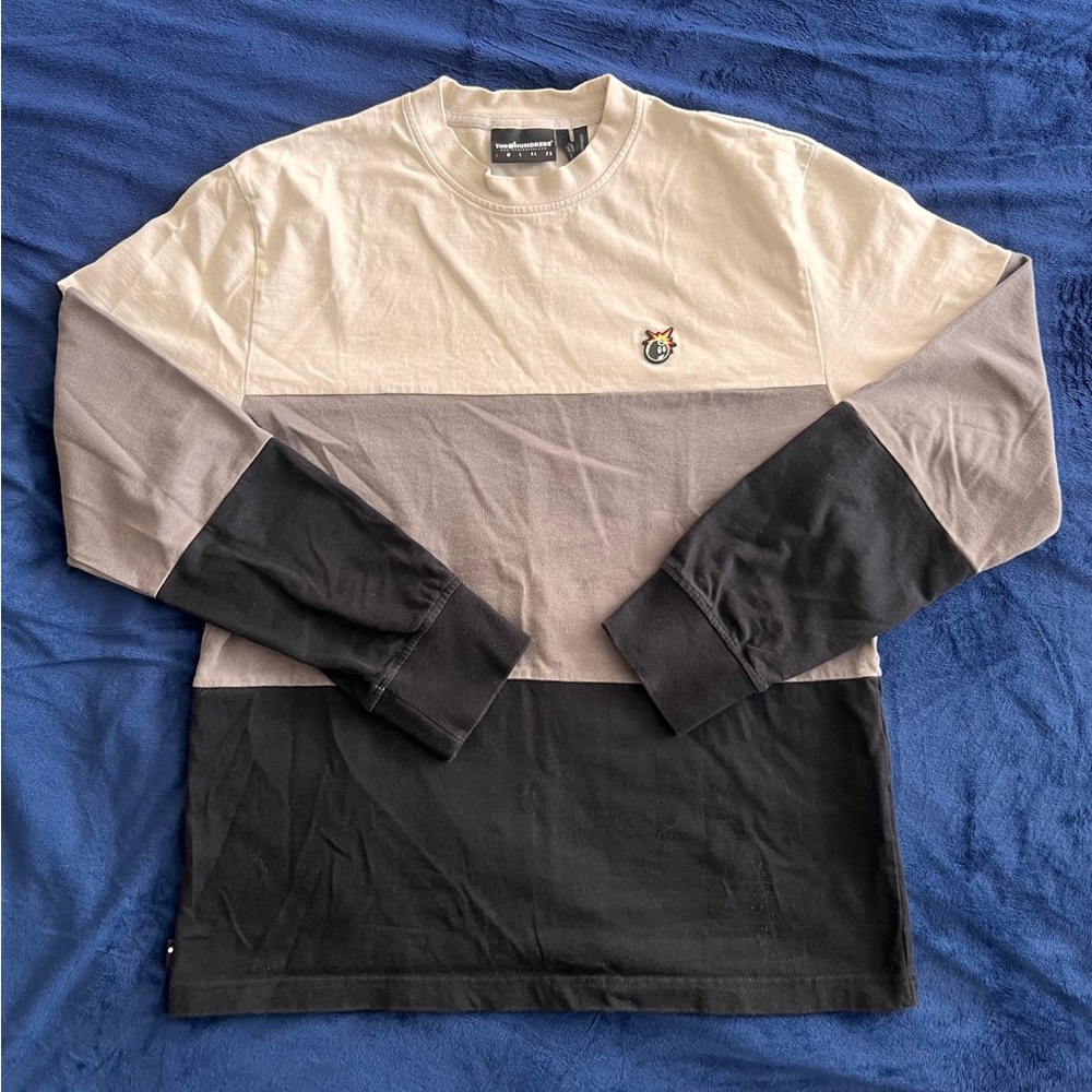 The Hundreds long sleeve tri-color- Youth Small